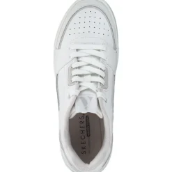 Skechers 177710 WHT Uno Courted Style, Schnürschuhe, Damen, Weiß