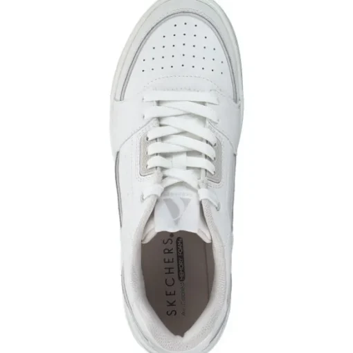 Skechers 177710 WHT Uno Courted Style, Schnürschuhe, Damen, Weiß