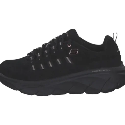 Skechers 150106-BKRG D'LUX WALKER2.0 GOLDEN STEP, Schnürschuhe, Damen, BLACK/ROSEGOLD TRIM