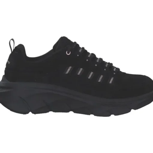 Skechers 150106-BKRG D'LUX WALKER2.0 GOLDEN STEP, Schnürschuhe, Damen, BLACK/ROSEGOLD TRIM