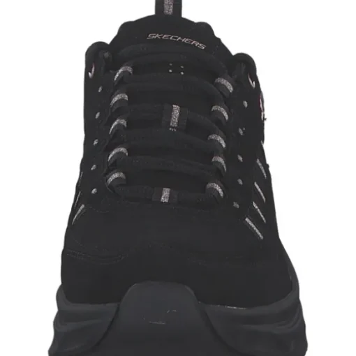 Skechers 150106-BKRG D'LUX WALKER2.0 GOLDEN STEP, Schnürschuhe, Damen, BLACK/ROSEGOLD TRIM