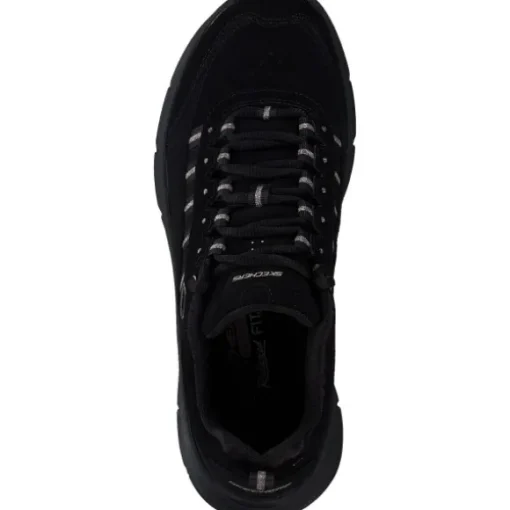Skechers 150106-BKRG D'LUX WALKER2.0 GOLDEN STEP, Schnürschuhe, Damen, BLACK/ROSEGOLD TRIM