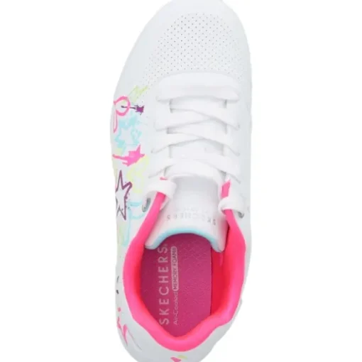 Skechers 310391L, Schnürschuhe, Kinder, white/neon multi