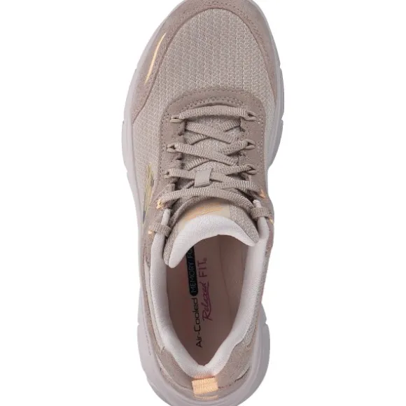 Skechers 150108-TPOR D'LUX WALKER2.0-AUTUMN SUN, Schnürschuhe, Damen, Beige