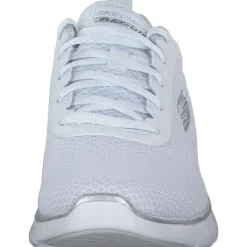 Skechers 150206-WSL FLEX APPEAL 5.0-UPTAKE, Schnürschuhe, Damen, WHITE MESH / SILVER TRIM