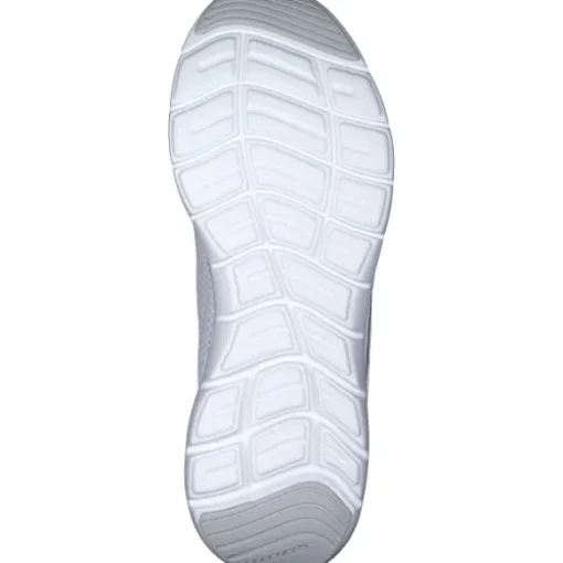 Skechers 150206-WSL FLEX APPEAL 5.0-UPTAKE, Schnürschuhe, Damen, WHITE MESH / SILVER TRIM