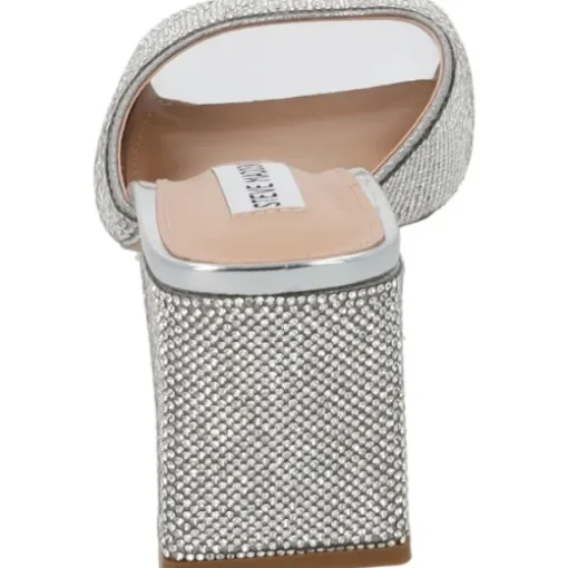 Steve Madden Glowing SM11002850, Plateau-Pantoletten, Damen, crystal
