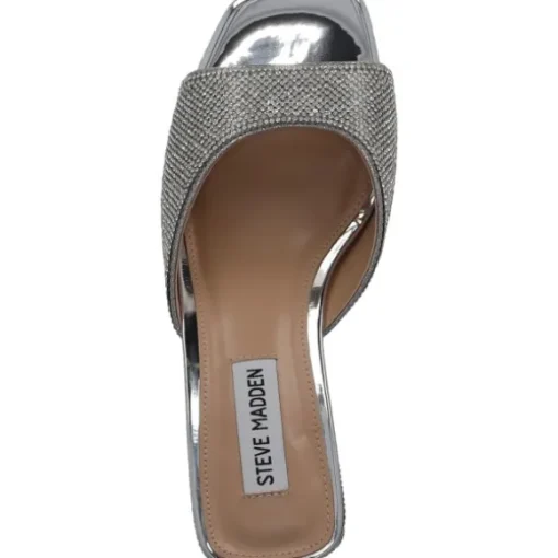 Steve Madden Glowing SM11002850, Plateau-Pantoletten, Damen, crystal