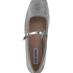 Steve Madden SM11003245-998 Ezri R, Ballerinas, Damen, silver rhinestones