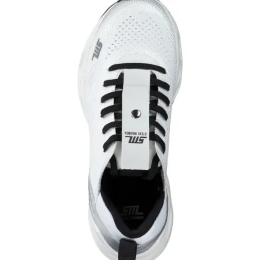 Steve Madden SM11003055-196 Surge 1, Schnürschuhe, Damen, white/silver