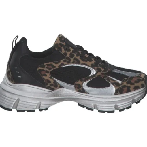 Steve Madden SM11001908-BLO Plaja, Schnürschuhe, Damen, black/leopard