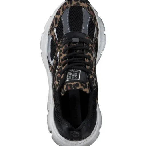 Steve Madden SM11001908-BLO Plaja, Schnürschuhe, Damen, black/leopard