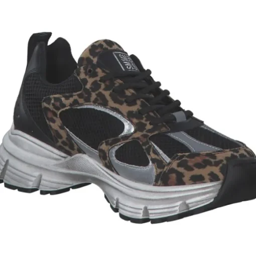 Steve Madden SM11001908-BLO Plaja, Schnürschuhe, Damen, black/leopard