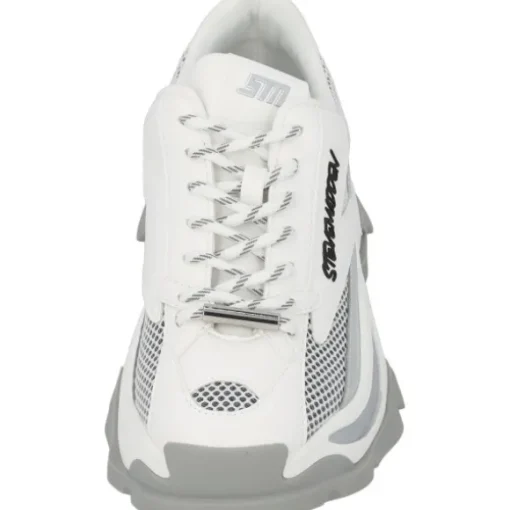 Steve Madden Zoomz SM11002327, Schnürschuhe, Damen, weiß grau