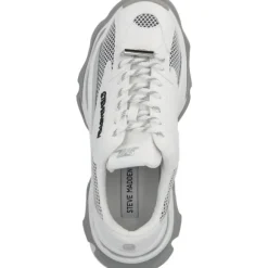 Steve Madden Zoomz SM11002327, Schnürschuhe, Damen, weiß grau