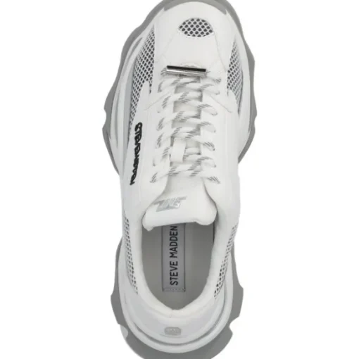 Steve Madden Zoomz SM11002327, Schnürschuhe, Damen, weiß grau