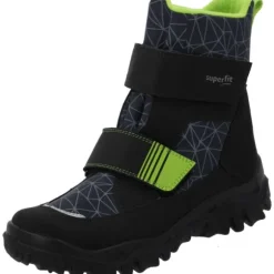 Superfit 1-006080-0020, Winterstiefel, Kinder, SCHWARZ/HELLGRÜN