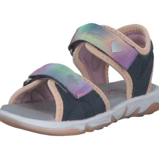 Superfit PEBBLES 09540, Sandaletten, Kinder, blau/orange