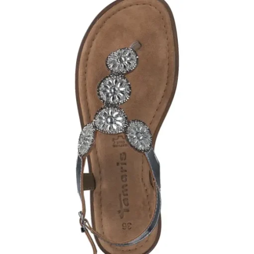 Tamaris 28602, Keilsandaletten, Damen, Grau (Silver)