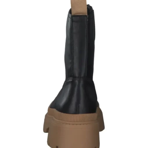 Tamaris 25406, Klassische Stiefeletten, Damen, BLACK/CAMEL