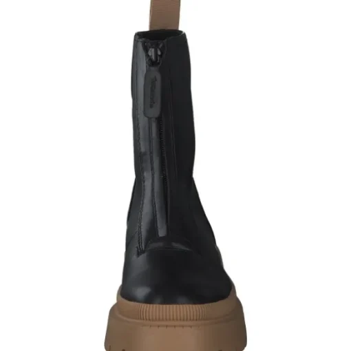 Tamaris 25406, Klassische Stiefeletten, Damen, BLACK/CAMEL