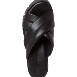 Tamaris 27235, Plateau-Pantoletten, Damen, BLACK