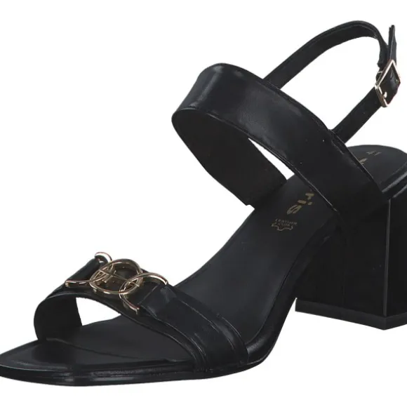 Tamaris 28333, Plateau-Sandaletten, Damen, Schwarz