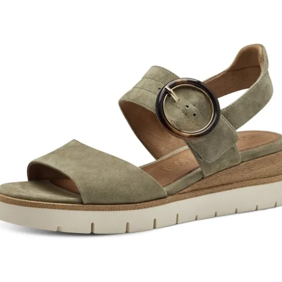 Tamaris 28206, Plateau-Sandaletten, Damen, Grün