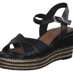 Tamaris 28001, Plateau-Sandaletten, Damen, Schwarz