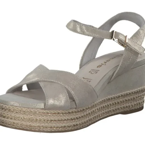 Tamaris 28001, Plateau-Sandaletten, Damen, Grau