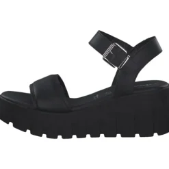 Tamaris 28712, Plateau-Sandaletten, Damen, BLACK LEATHER