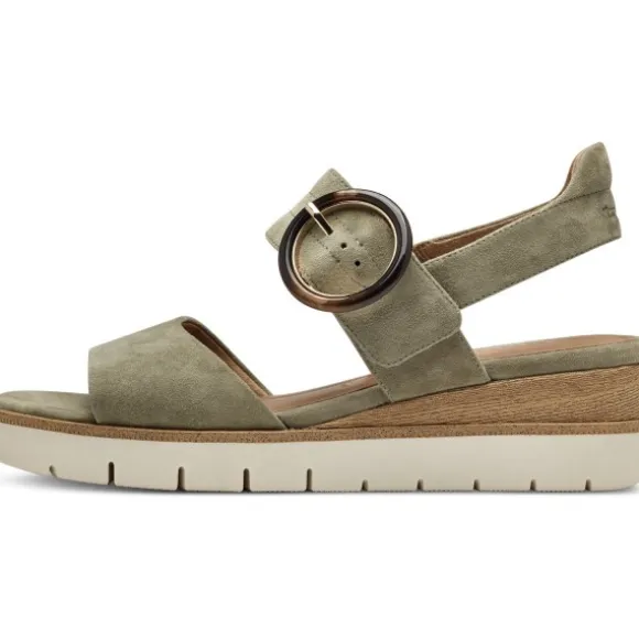 Tamaris 28206, Plateau-Sandaletten, Damen, Grün