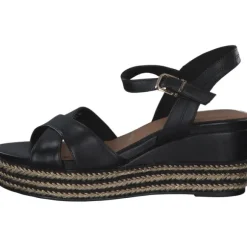 Tamaris 28001, Plateau-Sandaletten, Damen, Schwarz