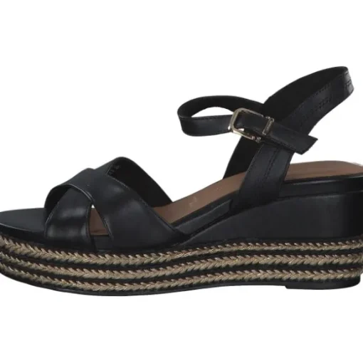 Tamaris 28001, Plateau-Sandaletten, Damen, Schwarz