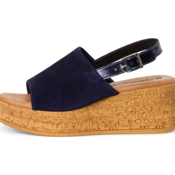 Tamaris 28393-42, Plateau-Sandaletten, Damen, NAVY