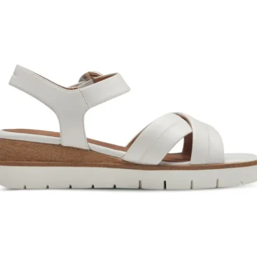 Tamaris 28202, Plateau-Sandaletten, Damen, WHITE LEATHER