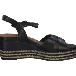 Tamaris 28001, Plateau-Sandaletten, Damen, Schwarz