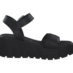 Tamaris 28712, Plateau-Sandaletten, Damen, BLACK LEATHER