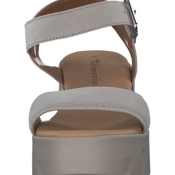 Tamaris 28712, Plateau-Sandaletten, Damen, TAUPE SUEDE