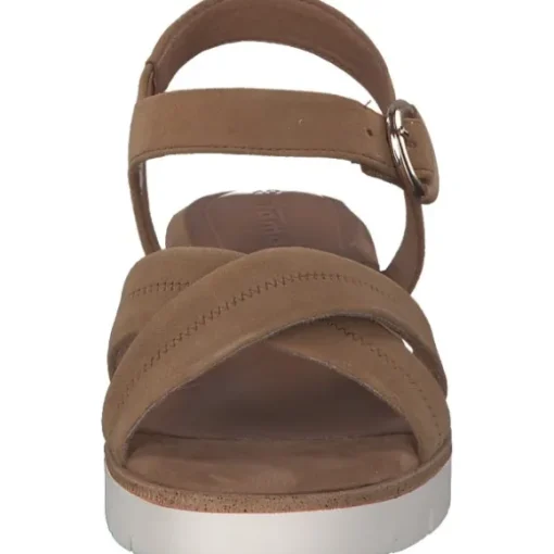 Tamaris 28202, Plateau-Sandaletten, Damen, CAMEL