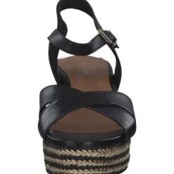 Tamaris 28001, Plateau-Sandaletten, Damen, Schwarz
