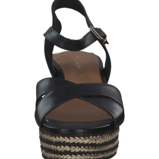 Tamaris 28001, Plateau-Sandaletten, Damen, Schwarz