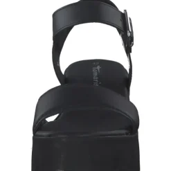Tamaris 28712, Plateau-Sandaletten, Damen, BLACK LEATHER