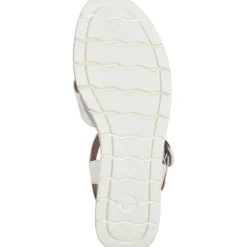 Tamaris 28202, Plateau-Sandaletten, Damen, WHITE LEATHER