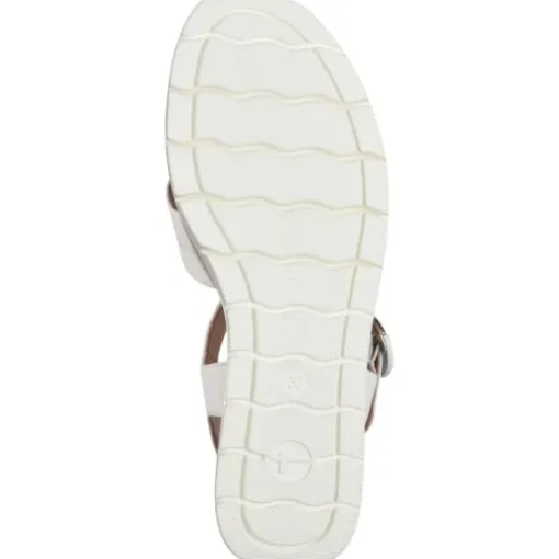 Tamaris 28202, Plateau-Sandaletten, Damen, WHITE LEATHER