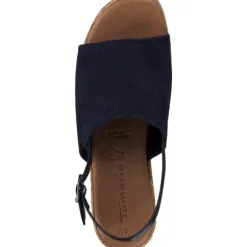 Tamaris 28393-42, Plateau-Sandaletten, Damen, NAVY