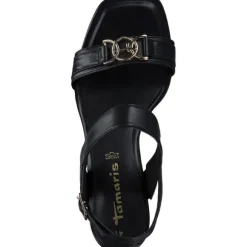 Tamaris 28333, Plateau-Sandaletten, Damen, Schwarz