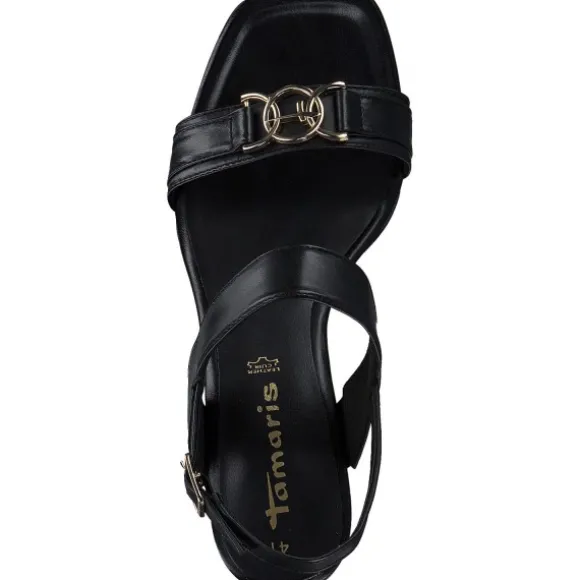Tamaris 28333, Plateau-Sandaletten, Damen, Schwarz