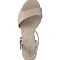 Tamaris 28028, Plateau-Sandaletten, Damen, Beige