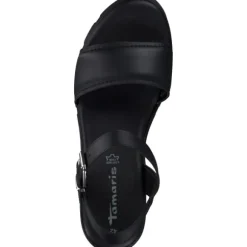 Tamaris 28712, Plateau-Sandaletten, Damen, BLACK LEATHER